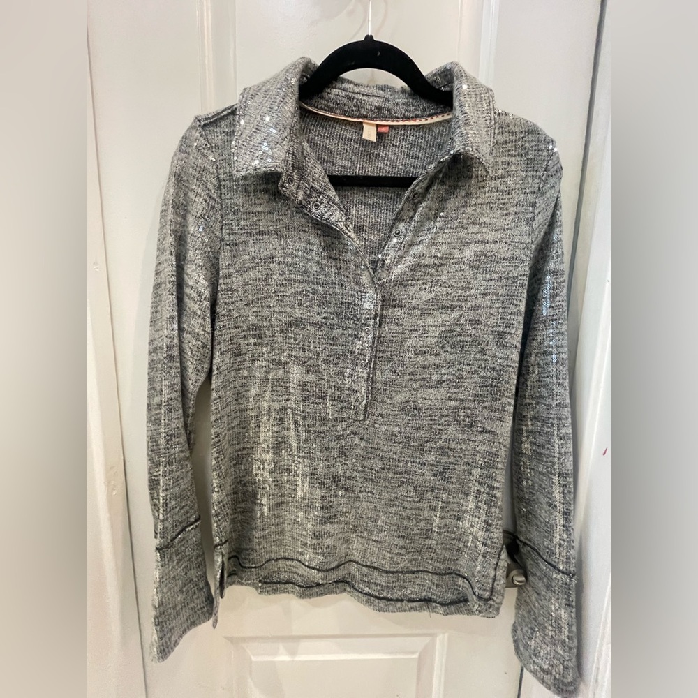 Pilcro Silver Button Down Shirt